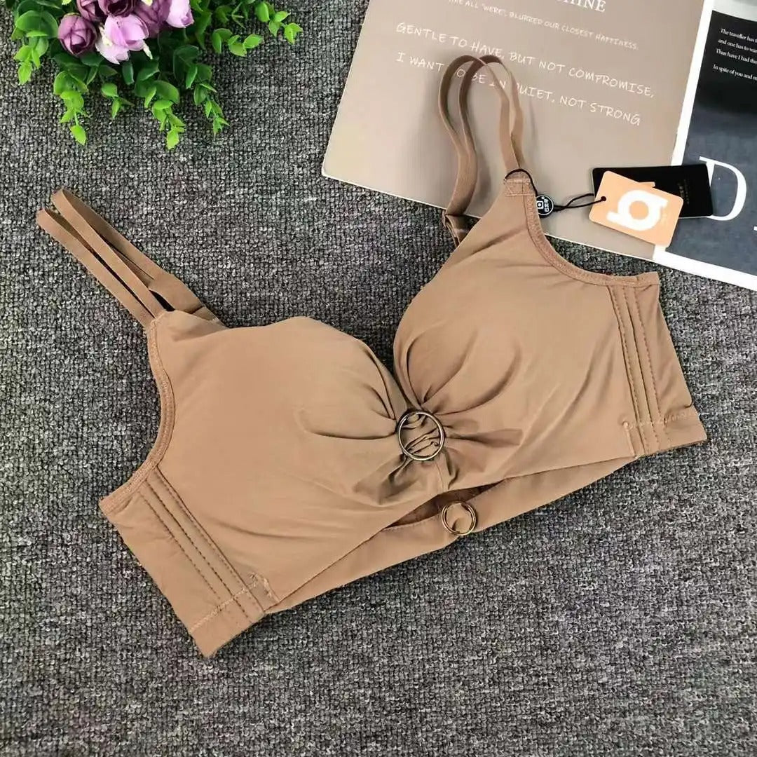 High Fashion Custom Pleated Girls Traceless Bra
