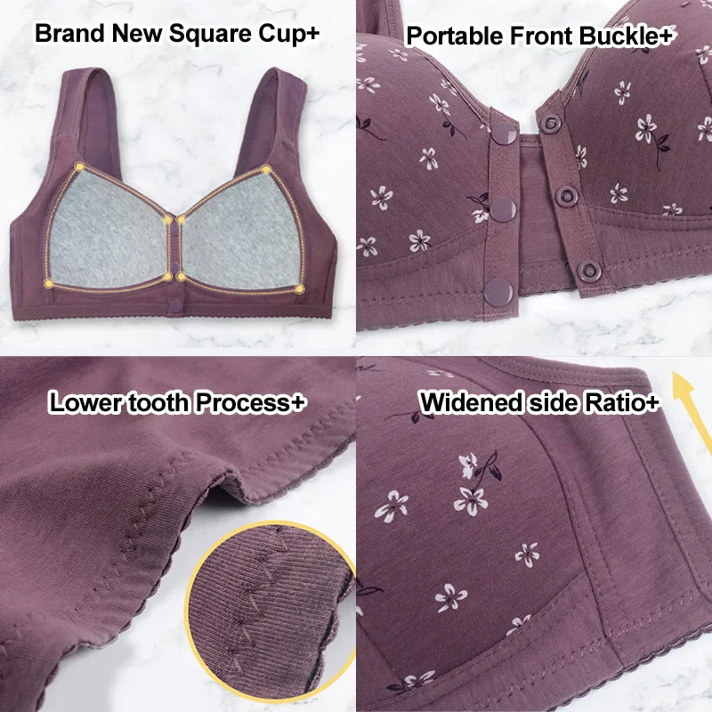 Anti Sagging Front Open Cooling Cotton Bra